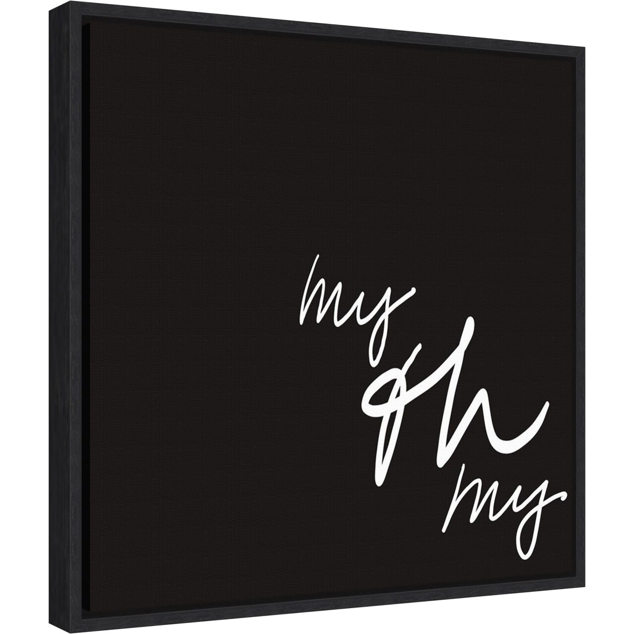 Ooh I by Anna Hambly 16-in. W x 16-in. H. Canvas Wall Art Print Framed in Black